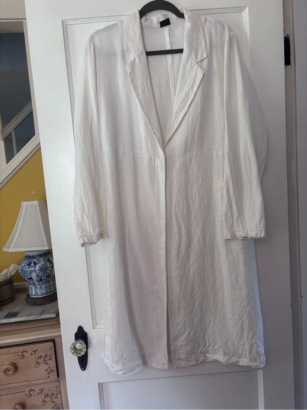 Women’s White Linen Blazer